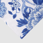 Chinoiserie鳥のフローラ青と白のデコページ 薄葉紙 (詳細)