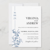 Chinoiserie フランスのヴィンテージブビクトリアンル結婚ー 招待状 (正面)