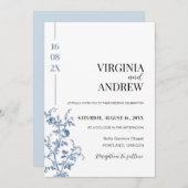 Chinoiserie フランスのヴィンテージブビクトリアンル結婚ー 招待状 (正面/裏面)