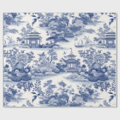 Chinoiserie Asian Landscape 絵画's ラッピングペーパー (フラット)