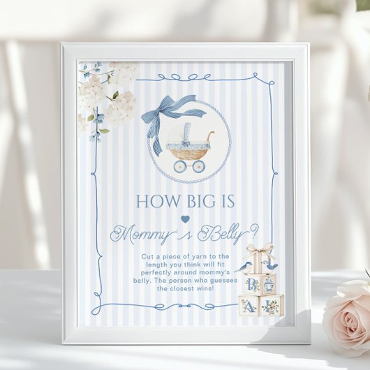 Chinoiserie Baby Carriage How big is Mommys belly ポスター