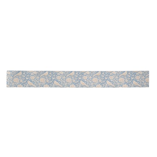Chinoiserie Bird and Flower Seamless Pattern サテンリボン (正面)