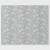 Chinoiserie Bird and Flower Seamless Pattern ラッピングペーパー (フラット)
