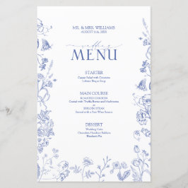 Chinoiserie Blueフランスののメビクトリアン結婚ニュー