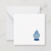 Chinoiserie Blue and White Ginger Jar ノートカード (正面)