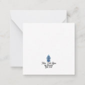 Chinoiserie Blue and White Ginger Jar ノートカード (裏面)