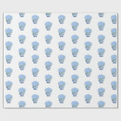 Chinoiserie Blue and White Vase Hydrangea Wrapping ラッピングペーパー (フラット)