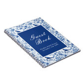 Chinoiserie Blue Birds and Flowers Bridal Shower ノートブック (右側)
