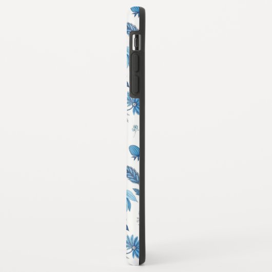 Chinoiserie Blue Echinacea Pattern Case-Mate iPhoneケース (裏面/左)
