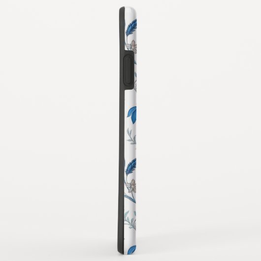 Chinoiserie Blue Echinacea Pattern Case-Mate iPhoneケース (裏面/右)