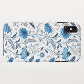 Chinoiserie Blue Echinacea Pattern Case-Mate iPhoneケース (裏面(横))