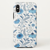 Chinoiserie Blue Echinacea Pattern Case-Mate iPhoneケース (裏面)