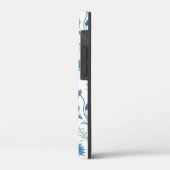 Chinoiserie Blue Echinacea Pattern Case-Mate iPhoneケース (裏面 / 左)