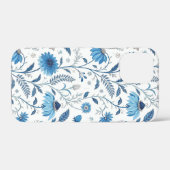 Chinoiserie Blue Echinacea Pattern Case-Mate iPhoneケース (裏面 (横))
