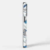 Chinoiserie Blue Echinacea Pattern Case-Mate iPhoneケース (裏面 / 右)