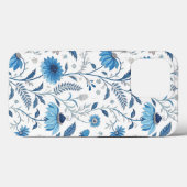 Chinoiserie Blue Echinacea Pattern Case-Mate iPhoneケース (裏面 (横))