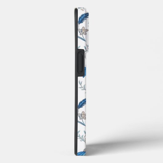 Chinoiserie Blue Echinacea Pattern Case-Mate iPhoneケース (裏面 / 右)