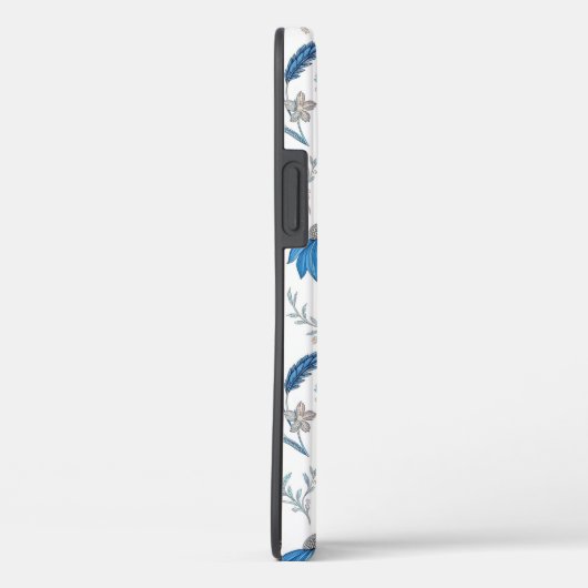 Chinoiserie Blue Echinacea Pattern Case-Mate iPhoneケース (裏面 / 右)