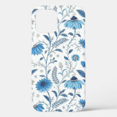 Chinoiserie Blue Echinacea Pattern Case-Mate iPhoneケース (裏面)