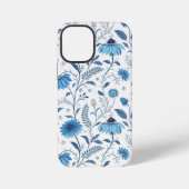 Chinoiserie Blue Echinacea Pattern iPhoneケース (裏面)