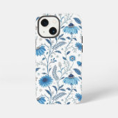 Chinoiserie Blue Echinacea Pattern iPhoneケース (裏面)