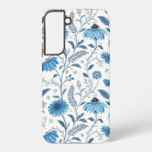 Chinoiserie Blue Echinacea Pattern Samsung Galaxyケース (裏面)