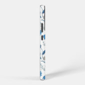 Chinoiserie Blue Echinacea Pattern Samsung Galaxyケース (右側面)