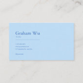 Chinoiserie Blue Floral and Gold Pine Tree Frame 名刺 (裏面)