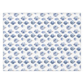 Chinoiserie Blue Ornaments Christmas テーブルクロス (正面(横))