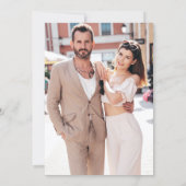 Chinoiserie blue photo save the date  招待状 (裏面)