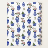 Chinoiserie blue vases and flowers  プランナー手帳 (裏面)