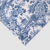 Chinoiserie Blue Whiteフローラ絵画のデコペ 薄葉紙 (詳細)