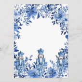 Chinoiserie Blue White Floral Nutcracker Soldiers メニュー (裏面)