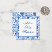 Chinoiserie Blue & White Ginger Jarフローラ ノートカード (正面/裏面インサイチュ)