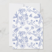 Chinoiserie Blue Wild & Onederful 1st誕生日 招待状 (裏面)