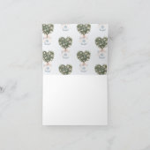 Chinoiserie Blush Pink Shower Thank You Card サンキューカード (内部)