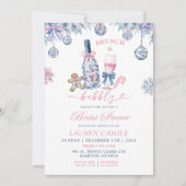 Chinoiserie Brunch and Bubbly Christmas Wedding 招待状 (正面)