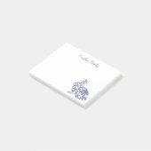 Chinoiserie Bunny Rabbitメモ帳 ポストイット (アングル)