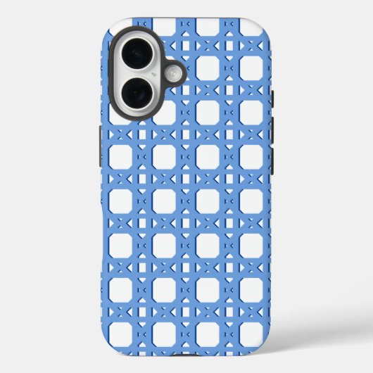 Chinoiserie Cane Trellis in Blue Porcelain Case-Mate iPhoneケース (裏面)