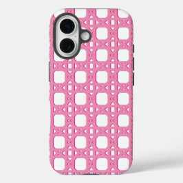 Chinoiserie Cane Trellis in Pink iPhone 16ケース