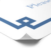 Chinoiserie Chic Pink and Navy Blue Wedding Shower ポスター (角)