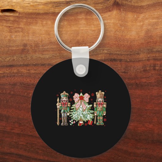 Chinoiserie Christmas Nutcracker Christmas Tree Co キーホルダー (正面)