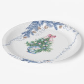 Chinoiserie Christmas Paper Plate ペーパープレート (アングル)