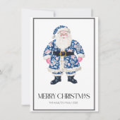 Chinoiserie Christmas Santaの名門私立校風の写真 シーズンカード (正面)