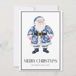 Chinoiserie Christmas Santaの名門私立校風の写真 シーズンカード