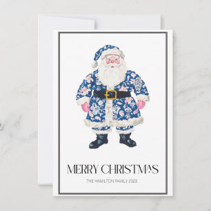 Chinoiserie Christmas Santaの名門私立校風の写真 シーズンカード