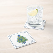 Chinoiserie Christmas Tree スクエアペーパーコースター (インサイチュ)