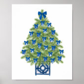 Chinoiserie Christmas Tree Art Print ポスター (正面)