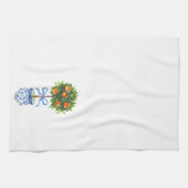 Chinoiserie Citrus Topiary Tree Kitchen Towel キッチンタオル (横)