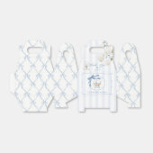 Chinoiserie Coquette carriage Blue Baby Shower フェイバーボックス (折り畳みなし)